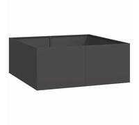 vidaXL Jardinera Acero Negro 100x100x40 cm, macetero, Soporte para Plantas, lecho Elevado, Soporte para jardineras, Bandeja para Plantas