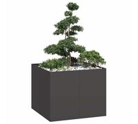 vidaXL Jardinera Acero Negro 100x100x80 cm