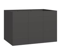 vidaXL Jardinera Acero Negro 120x80x80 cm, macetero, Soporte para Plantas, lecho Elevado, Soporte para jardineras, Bandeja para Plantas