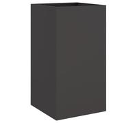 vidaXL Jardinera, Macetero para Plantas Flores Hierbas, Soporte para Macetas, Arriate Elevado para Jardín Patio Terraza Balcón, Acero Negro