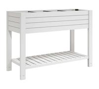 vidaXL Jardinera Alta Polipropileno Blanco 110x45x79 cm