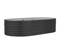 vidaXL Jardinera arriate Acero galvanizado Antracita 152x80x36 cm