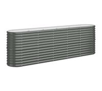 vidaXL Jardinera elevada para plantas 224x40x68 cm Acero galvanizado Antracita