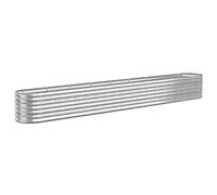 vidaXL Jardinera elevada para plantas Acero galvanizado 332x40x36 cm Plateado