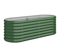 vidaXL Jardinera elevada para plantas de acero galvanizado Verde 114x40x36 cm