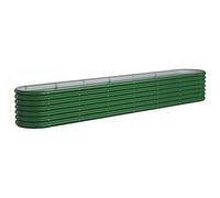 vidaXL Jardinera arriate Acero galvanizado Verde 260x40x36 cm