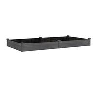 vidaXL Jardinera arriate con Forro Madera Abeto Gris 240x120x25 cm