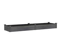vidaXL Jardinera arriate con Forro Madera Abeto Gris 240x60x25 cm