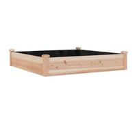 vidaXL Jardinera arriate con Forro Madera Maciza Abeto 120x60x25 cm, Jardinera de Verduras, arriate de Madera Maciza, macetero de Hierbas