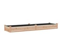 vidaXL Jardinera arriate con Forro Madera Maciza Abeto 240x60x25 cm