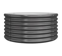 vidaXL Jardinera Arriate Elevado Macetero Maceta Tiesto Soporte para Plantas Vegetales Hierbas Acero Galvanizado Antracita 80x80x36 cm