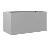 vidaXL Jardinera, Arriate Elevado, Soporte para Macetas, Macetero Exterior de Plantas para Jardín Patio Balcón, Acero Galvanizado Plateado