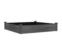 vidaXL Jardinera arriate forro madera maciza abeto marrón 120x120x25cm