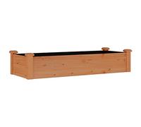 vidaXL Jardinera arriate Forro madera maciza abeto 120x45x25 cm, marrón