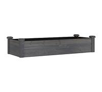 vidaXL Jardinera arriate Forro Madera Maciza marrón Abeto 120x45x25 cm, Jardinera de Verduras, arriate de Madera Maciza, macetero de Hierbas