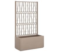 vidaXL Jardinera con Enrejado PP marrón Claro 80x36x140 cm