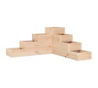 vidaXL Jardinera de 4 Niveles Madera Maciza de Pino 80,5x79x36 cm