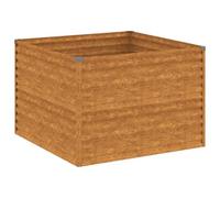 vidaXL Jardinera de Acero corten 100x100x69 cm, arriate de jardín, macetero jardín, Maceta de Flores, macetero, Maceta de jardín, Soporte de macetas