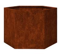 vidaXL Jardinera de acero Corten 60x60x45 cm – Maceta elevada oxidada