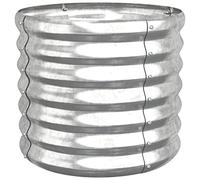 vidaXL Jardinera Arriate Elevado Macetero Maceta Tiesto Soporte para Plantas Vegetales Hierbas de Acero Galvanizado 40x40x36 cm Plateado