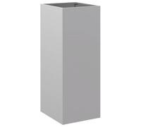 vidaXL Jardinera Arriate elevado Soporte para macetas, acero galvanizado plateado