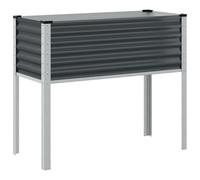 vidaXL Jardinera de Acero Gris Antracita 100x41x90 cm, Jardinera de Exterior, Jardinera para Flores, macetero para Tomates, Jardinera de Patio