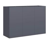 vidaXL Jardinera de Acero Laminado en frío Antracita 120x40x80 cm, macetero, Soporte para Plantas, lecho Elevado, Soporte para jardineras