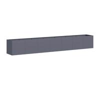 vidaXL Jardinera de Acero Laminado en frío Antracita 280x40x40 cm, macetero, Soporte para Plantas, lecho Elevado, Soporte para jardineras