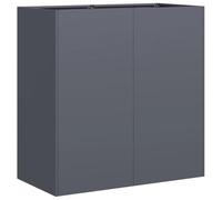 vidaXL Jardinera de Acero Laminado en frío Antracita 80x40x80 cm, macetero, Soporte para Plantas, lecho Elevado, Soporte para jardineras