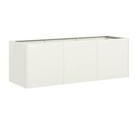 vidaXL Jardinera de Acero Laminado en frío Blanco 120x40x40 cm, macetero, Soporte para Plantas, lecho Elevado, Soporte para jardineras