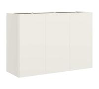vidaXL Jardinera de Acero Laminado en frío Blanco 120x40x80 cm, macetero, Soporte para Plantas, lecho Elevado, Soporte para jardineras