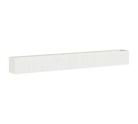vidaXL Jardinera de Acero Laminado en frío Blanco 360x40x40 cm, macetero, Soporte para Plantas, lecho Elevado, Soporte para jardineras