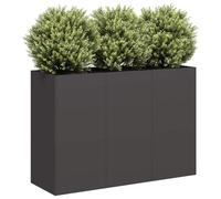 vidaXL Jardinera de Acero Laminado en frío Negro 120x40x80 cm, macetero, Soporte para Plantas, lecho Elevado, Soporte para jardineras