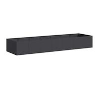 vidaXL Jardinera de Acero Laminado en frío Negro 280x80x40 cm, macetero, Soporte para Plantas, lecho Elevado, Soporte para jardineras