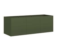 vidaXL Jardinera de Acero Laminado en frío Verde Oliva 120x40x40 cm, macetero, Soporte para Plantas, lecho Elevado, Soporte para jardineras