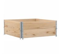 vidaXL Jardinera de Madera Maciza de Pino 100x100 cm, Jardinera de Exterior, Jardinera para Flores, macetero para Tomates, Jardinera de Patio