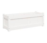 vidaXL Jardinera de Madera Maciza de Pino Blanca 90x31x31 cm