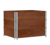 vidaXL Jardinera de Madera Maciza de Pino marrón 80x60 cm, Jardinera de Exterior, Jardinera para Flores, macetero para Tomates, Jardinera de Patio