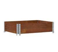 vidaXL Jardinera de Madera Maciza de Pino Marrón 80x60 cm para Exterior, Flores y Tomates - Macetero de Patio