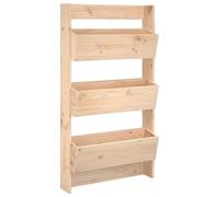 vidaXL Jardinera de Pared 3 Niveles Madera Maciza Pino 60x18,5x110 cm