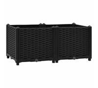 vidaXL Jardinera elevada 80x40x38 cm Polipropileno