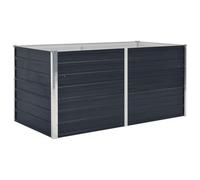 vidaXL Jardinera elevada acero galvanizado gris antracita 160x80x45 cm
