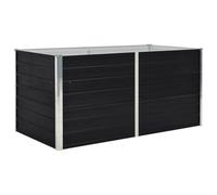 vidaXL Jardinera elevada acero galvanizado gris antracita 160x80x45 cm