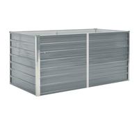 vidaXL Jardinera Elevada de Jardín 160x80x77cm Acero Galvanizado Gris Macetero