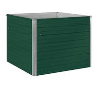 vidaXL Hochbeet 100 x 100 x 77 cm Verzinkter Stahl Grün