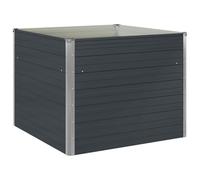 vidaXL Jardinera Exterior Grande Macetero Huerto Urbano Maceta XXL Mesa Cultivo Verduras Plantas Flores Acero Galvanizado Gris Antracita 100x100x77cm