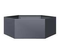 vidaXL Jardinera Hexagonal de acero gris antracita 138x120x45 cm para exterior