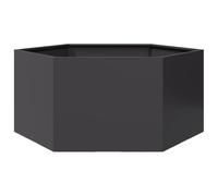 vidaXL Jardinera 104 x 90 x 45 cm, color negro