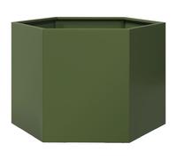 vidaXL Jardinera Hexagonal de Acero Verde Oliva 69x60x45 cm para exterior