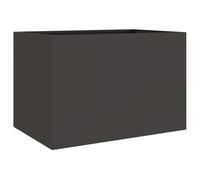 vidaXL Jardinera, Macetero para Plantas Flores Hierbas, Soporte para Macetas, Arriate Elevado para Jardín Patio Terraza Balcón, Acero Negro